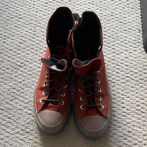 Converse Rust High-Tops with Black Accents